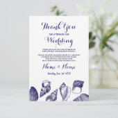 Beach Weddenschap Hartelijk dank Kaart Shells Ocea (Staand voorkant)