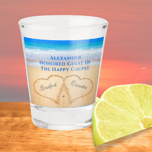 Beach Weddenschap harten in Sand Welcome Shot Glas