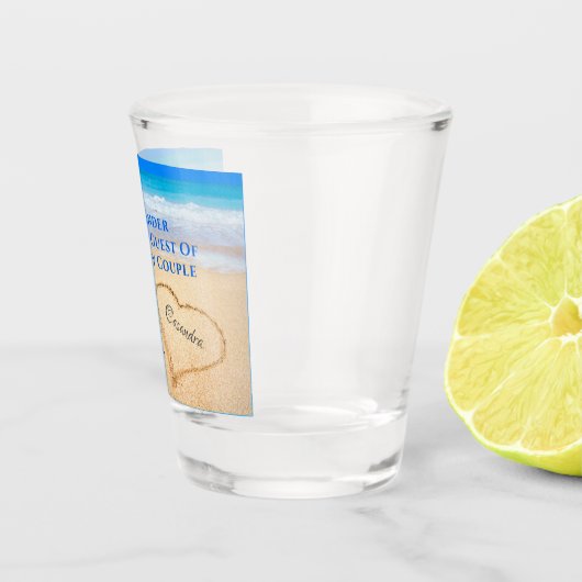 Beach Weddenschap harten in Sand Welcome Shot Glas (Rechts)