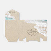 Beach Weddenschap harten op zand Bedankdoosjes (Uitgevouwen)