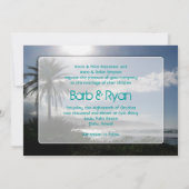 Beach Weddenschap Invitation Palm Tree Kaart (Achterkant)