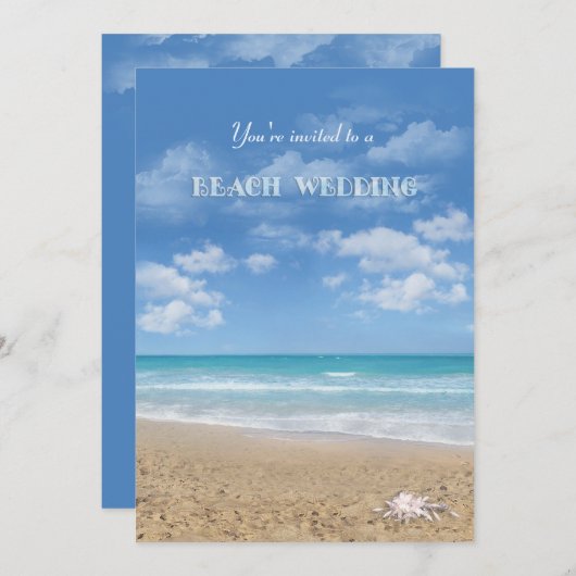 Beach Weddenschap Kaart (Voorkant / Achterkant)