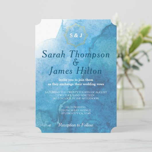 Beach Weddenschap mariniers en witte Waterverf Kaart (Staand voorkant)