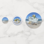 Beach Weddenschap met White Floribunda Rozen Confetti