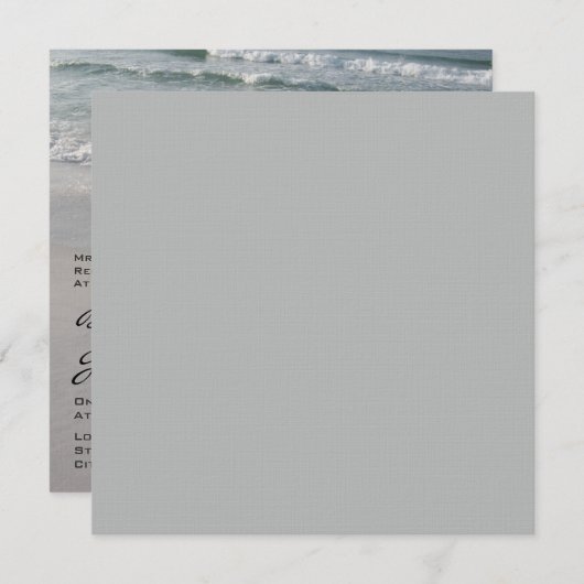 Beach Weddenschap Ocean Waves & Sand Kaart (Voorkant / Achterkant)