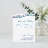 Beach Weddenschap Ocean Waves Save the Date Kaart (Staand voorkant)