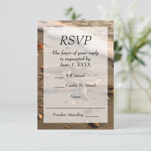 Beach Weddenschap of event RSVP (Staand voorkant)