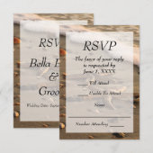 Beach Weddenschap of event RSVP Kaartje (Voorkant / Achterkant)