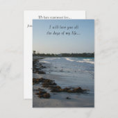 Beach Weddenschap op zonsondergang Kaart (Voorkant / Achterkant)