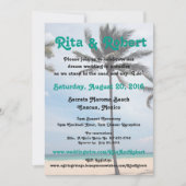 Beach Weddenschap - Palm Tree I Art on Back Kaart (Voorkant)