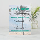 Beach Weddenschap - Palm Tree I Art on Back Kaart (Staand voorkant)