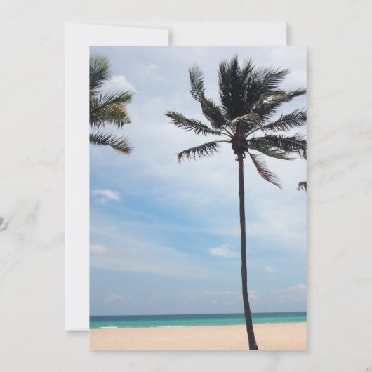Beach Weddenschap - Palm Tree I Art on Back Kaart (Achterkant)