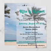 Beach Weddenschap - Palm Tree I Art on Back Kaart (Voorkant / Achterkant)