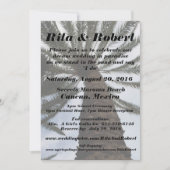 Beach Weddenschap - Palm Tree II Art Back Kaart (Voorkant)