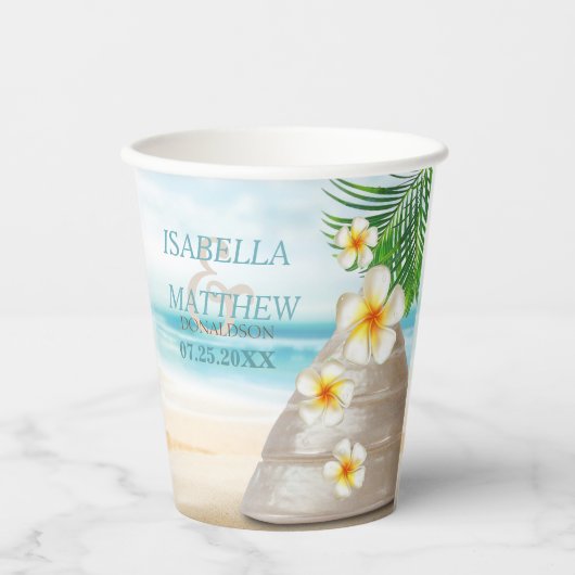 Beach Weddenschap Paper Cup Papieren Bekers (Voorkant)