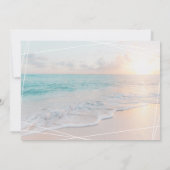 Beach Weddenschap Pastel Sunset Foto Kaart (Achterkant)