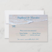 Beach Weddenschap Reply Kaarten met menukeuze RSVP Kaartje (Voorkant)