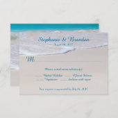 Beach Weddenschap Reply Kaarten met menukeuze RSVP Kaartje (Voorkant / Achterkant)