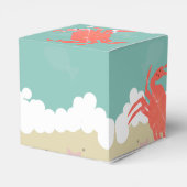 Beach Weddenschap Sand Fish Crabs Waves Favor Box Bedankdoosjes (Achterkant)