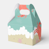Beach Weddenschap Sand Fish Crabs Waves Favor Box Bedankdoosjes (Achterkant)