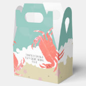 Beach Weddenschap Sand Fish Crabs Waves Favor Box Bedankdoosjes (Geopend)