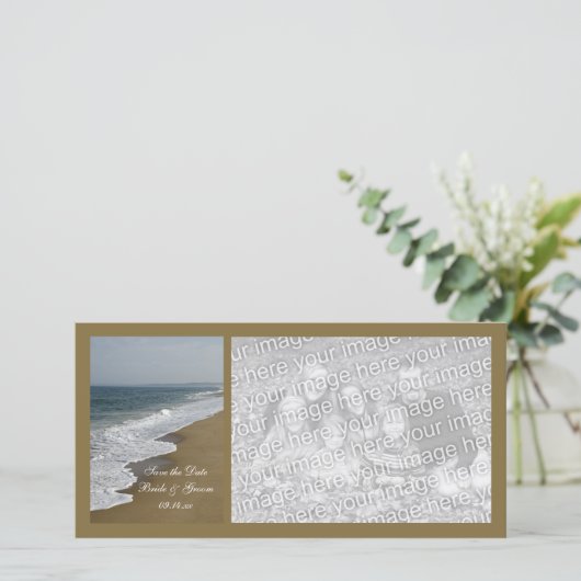 Beach Weddenschap Save the Date (Staand voorkant)