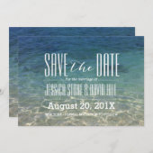Beach Weddenschap Save the Date (Voorkant / Achterkant)