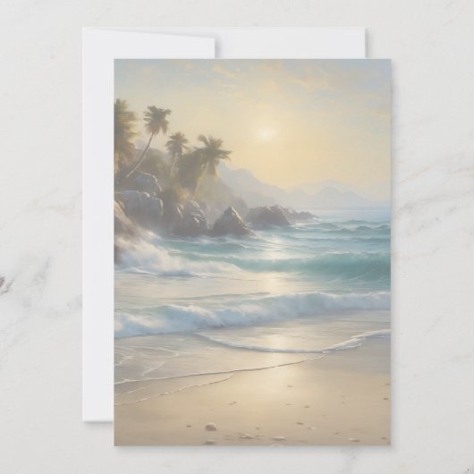 Beach Weddenschap Save the Date (Achterkant)