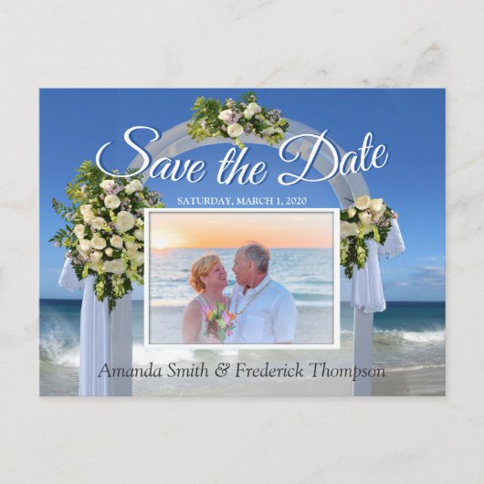 Beach Weddenschap Save the Date Aankondigingskaart (Voorkant)