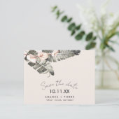 Beach Weddenschap Save the Date Aankondigingskaart (Staand voorkant)