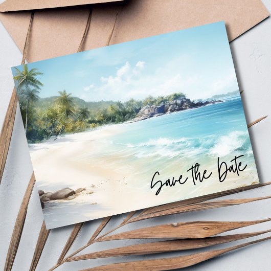 Beach Weddenschap Save the Date Aankondigingskaart