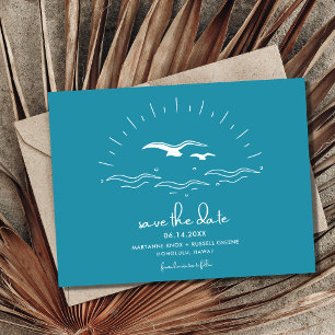 Beach Weddenschap Save the Date Aankondigingskaart