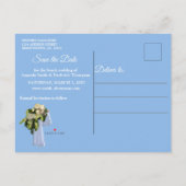 Beach Weddenschap Save the Date Aankondigingskaart (Achterkant)