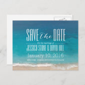 Beach Weddenschap Save the Date Aankondigingskaart (Voorkant / Achterkant)