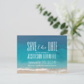 Beach Weddenschap Save the Date Aankondigingskaart (Staand voorkant)