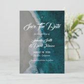Beach Weddenschap Save the Date Cards (Staand voorkant)