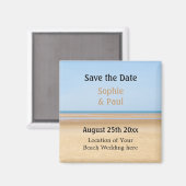 Beach Weddenschap Save the Date Fridge Magnet (Voorkant / Achterkant)