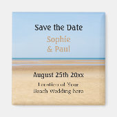 Beach Weddenschap Save the Date Fridge Magnet (Voorkant)