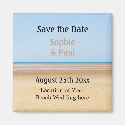 Beach Weddenschap Save the Date Fridge Magnet (Voorkant)