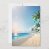 Beach Weddenschap Save the Date Kaart (Achterkant)