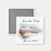 Beach Weddenschap Save the Date Magnets Magneet (Voorkant / Achterkant)