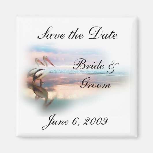 Beach Weddenschap Save the Date Magnets Magneet (Voorkant)