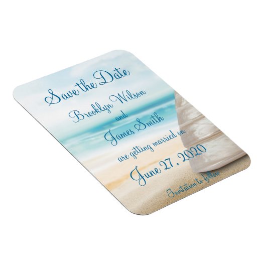 Beach Weddenschap Save the Date Magnets Magneet (Rechterzijde)