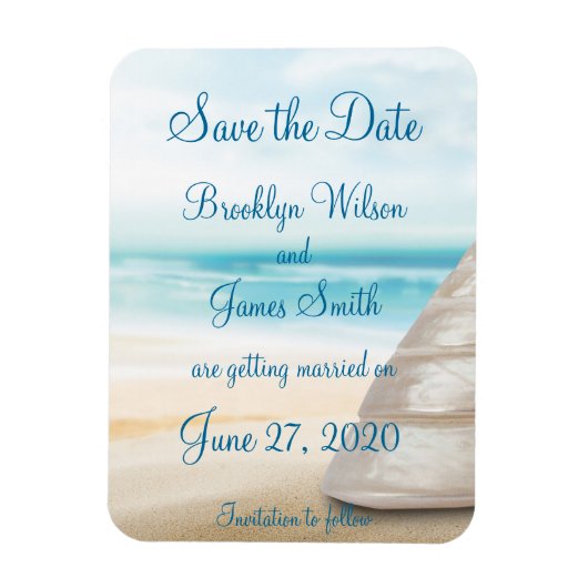 Beach Weddenschap Save the Date Magnets Magneet (Verticaal)