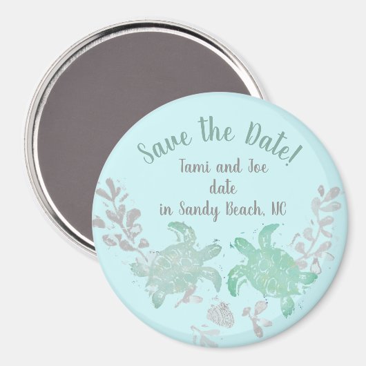 Beach Weddenschap Save the Date Magnets Magneet (Voorkant / Achterkant)