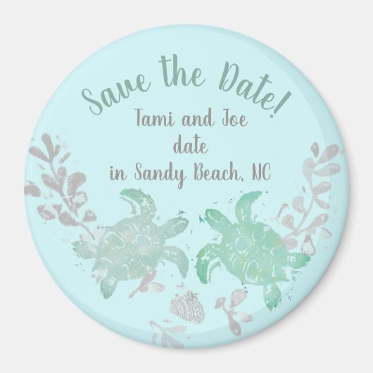Beach Weddenschap Save the Date Magnets Magneet (Voorkant)