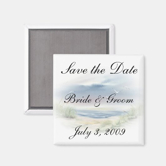 Beach Weddenschap Save the Date Magnets Magneet (Voorkant / Achterkant)