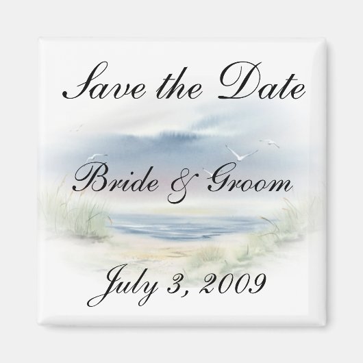 Beach Weddenschap Save the Date Magnets Magneet (Voorkant)