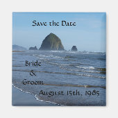 Beach Weddenschap Save the Date Magnets Magneet (Voorkant)
