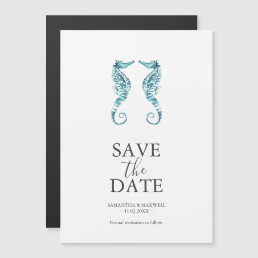 Beach Weddenschap Save the Date Magnets Magnetische Uitnodiging (Voorkant / Achterkant)